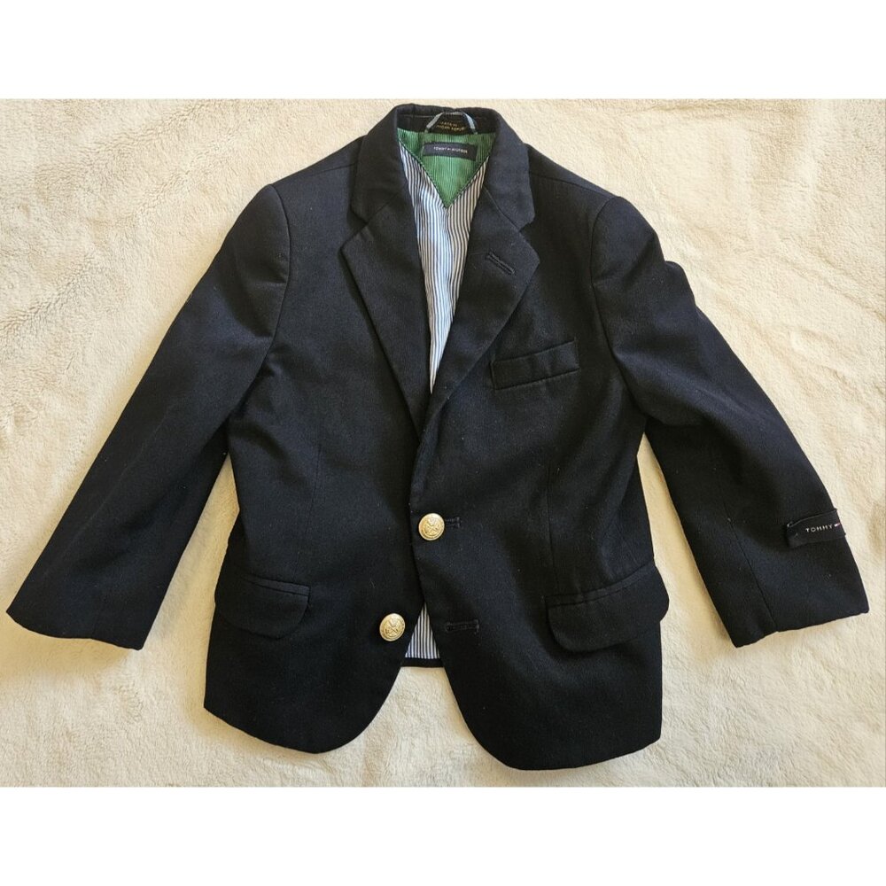 Tommy Hilfiger Boy’s Suit Top Navy Blue Blazer Jacket Size 3